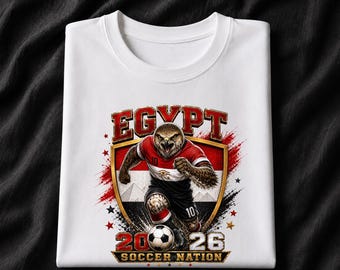 Egypt 2026 Soccer Shirt, Egyptian Falcon Football Fan Tee, Soccer Nation Graphic Shirt, Egypt Game Day T-Shirt