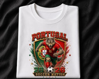 Portugal 2026 Soccer Shirt, Portuguese Bull Football Fan Tee, Soccer Nation Graphic T-Shirt, Portugal Game Day Fan Gift