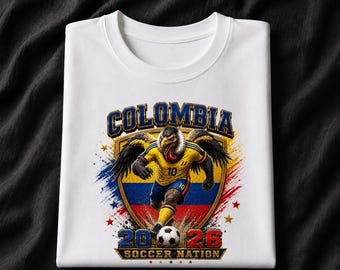 Colombia 2026 Soccer Shirt, Colombian Condor Football Fan Tee, Soccer Nation Graphic T-Shirt, Colombia Game Day Fan Gift