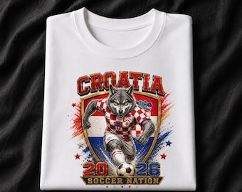 Croatia 2026 Soccer Shirt, Croatian Knight Football Fan Tee, Soccer Nation Graphic T-Shirt, Croatia Game Day Gift