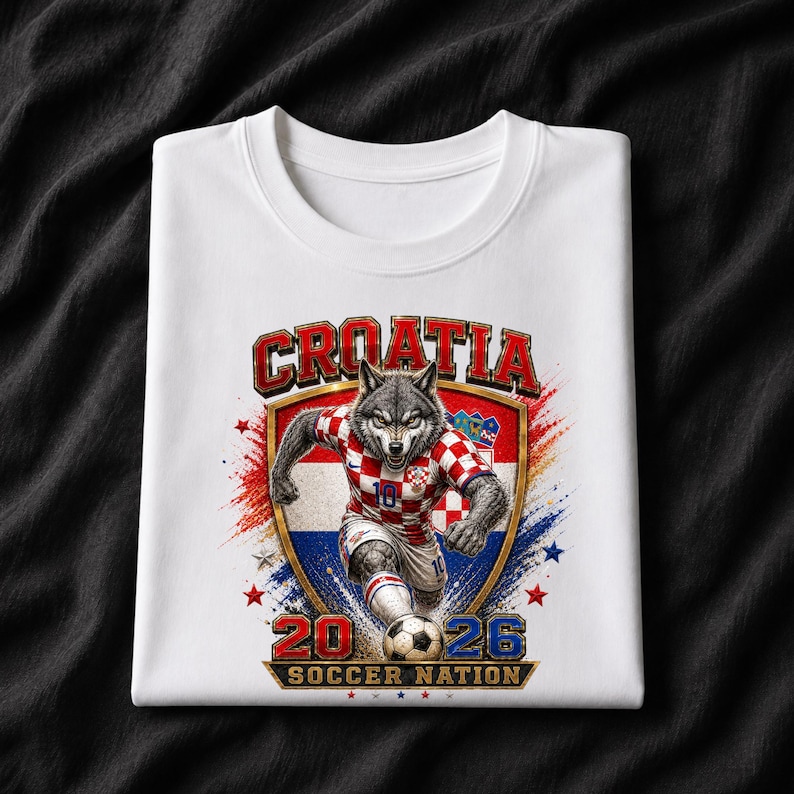 Croatia 2026 Soccer Shirt, Croatian Knight Football Fan Tee, Soccer Nation Graphic T-Shirt, Croatia Game Day Gift image 1