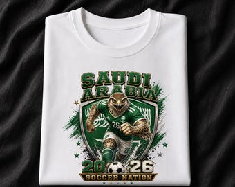Saudi Arabia 2026 Soccer Shirt, Saudi Arabia Falcon Football Fan Tee, Soccer Nation Graphic T-Shirt, Saudi Fan Shirt