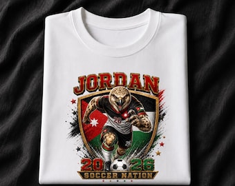 Jordan 2026 Soccer Shirt, Jordan Eagle Football Fan Tee, Soccer Nation Graphic T-Shirt, Jordan Game Day Fan Gift