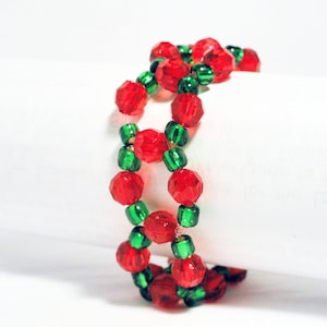 Christmas napkin rings - Beaded napkin rings - elegant napkin rings - woven napkin rings - serviette rings - Christmas table - holiday rings