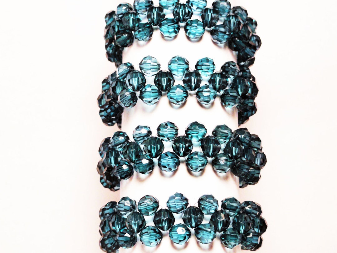 Beaded Napkin Rings Emerald Napkin Ring Green Napkin Rings Etsy