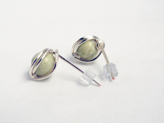 Polychrome Green Jasper Earrings | Illo Studio