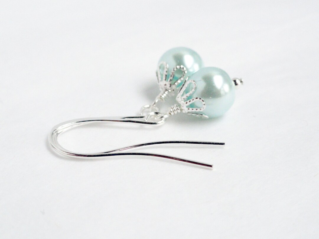 Ice Earrings Pale Blue Earrings Snowflake Earrings Christmas Earrings