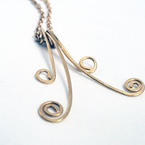 Hammered pendant - minimalist necklace - wire necklace  - hammered necklace - wire pendant - gold wire necklace - gold wire pendant