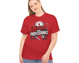 AI-Generated Nurses Are Professionals Tee | Nurse Hat Stethoscope Nursing Shirt
