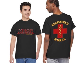AI-Generated Registered Nurse Red Cross Graphic Tee | Nurse Shirt