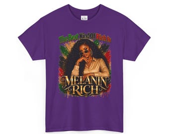 AI-Generated Melanin Rich Portrait T-Shirt | Melanin Rich graphic tee