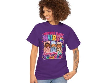 Mother Baby Nurse T-Shirt | AI-Generated Everyday I'm Swaddlin' baby nurse design