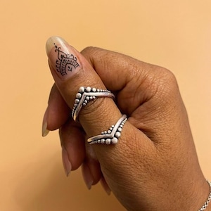 PIP DIP ledstödsring för artrit, fingerskena i sterlingsilver, justerbart tribalt stabilitetsband, smycken med reumatoidteknik, EDS-stöd