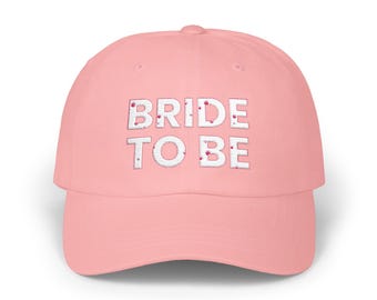 Bride To Be Dad Cap | White Floral Embroidered Bridal Hat