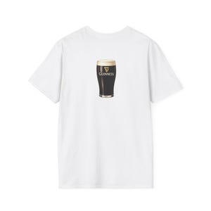 Guinness Pint Illustration T-Shirt | Beer Stout Graphic Tee image 2