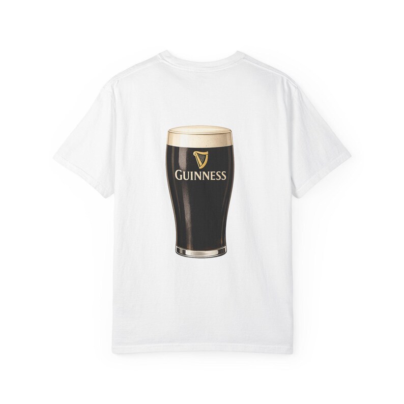 Guinness Pint Illustration T-Shirt | Stout Beer Graphic Tee image 2
