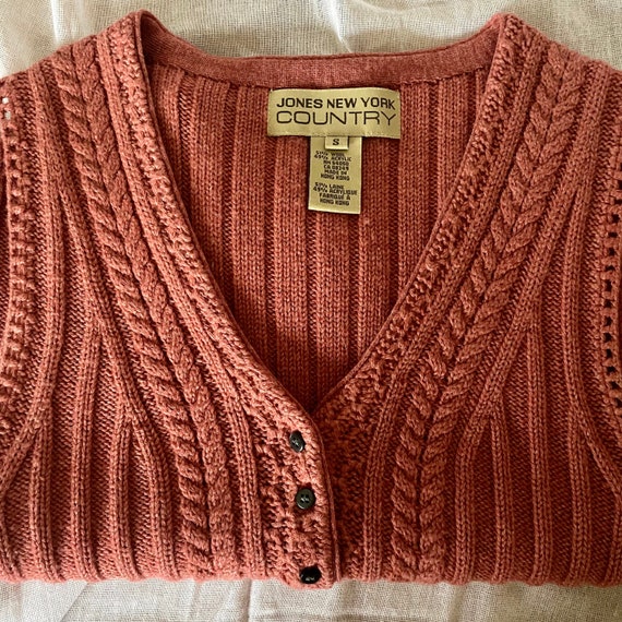1980s Knit V-neck Sweater Vest - Etsy