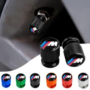 BMW Tire Valve Caps 4Pcs Metal Wheel Stem Caps M Sport Car Accessories BMW M3 M4 M5 M6 F30 F10 E46 E90 3 5 7 Series