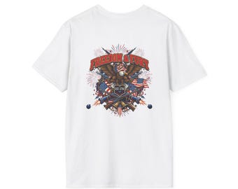 Freiheit Retro Flagge T-Shirt | kleines Brustlogo, Vintage Americana