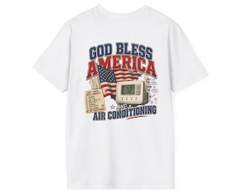 America EST 1776 T-Shirt | God Bless America & Air Conditioning