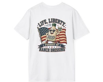 Pursuit of Ranch Dressing -America EST. 1776 T-Shirt | Minimal Patriotic Chest Logo