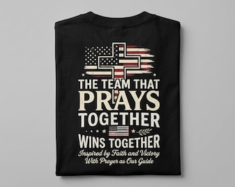 USA Team Cross Prayer T-Shirt | Small Chest Patriotic Cross Shirt