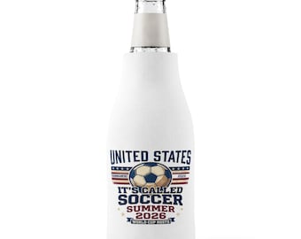 Its Called Soccer US 2026  Zip-Up Bottle Cooler Sleeve | Coozie Summer 2026