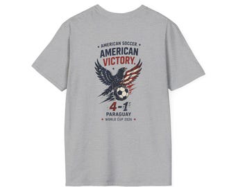 American Soccer Won Against Paraguay T-Shirt | Retro American Flag Soccer Tee