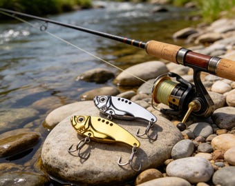 Señuelo de pesca grabado a medida, cebo para peces con caja de madera, anzuelo de metal personalizado, regalo de pesca para papá, regalo para pescador