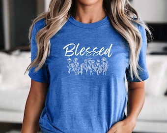Camiseta bendecida, camiseta cristiana, camiseta cristiana para mamá, camiseta cristiana para el día de la madre, camiseta bíblica, regalo para mamá