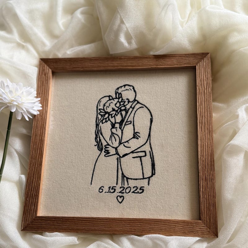 Custom Line Drawing Couple - Etsy