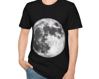 Full Moon Graphic T-Shirt, Unisex Lunar Celestial Tee for Space Lovers