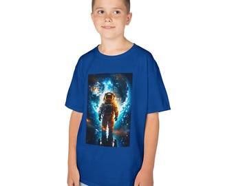 Camiseta Portal Cósmico de Astronauta, Camiseta Espacial Galaxia para Jóvenes, Regalo de Ciencia y Astronomía