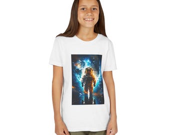 Astronaut Cosmic Portal Youth T-Shirt, Space Graphic Tee, Galaxy Universe Art for Youth
