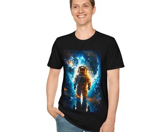 Astronaut Cosmic Portal T-Shirt, Sci Fi Space Art Graphic Tee for Space Lovers
