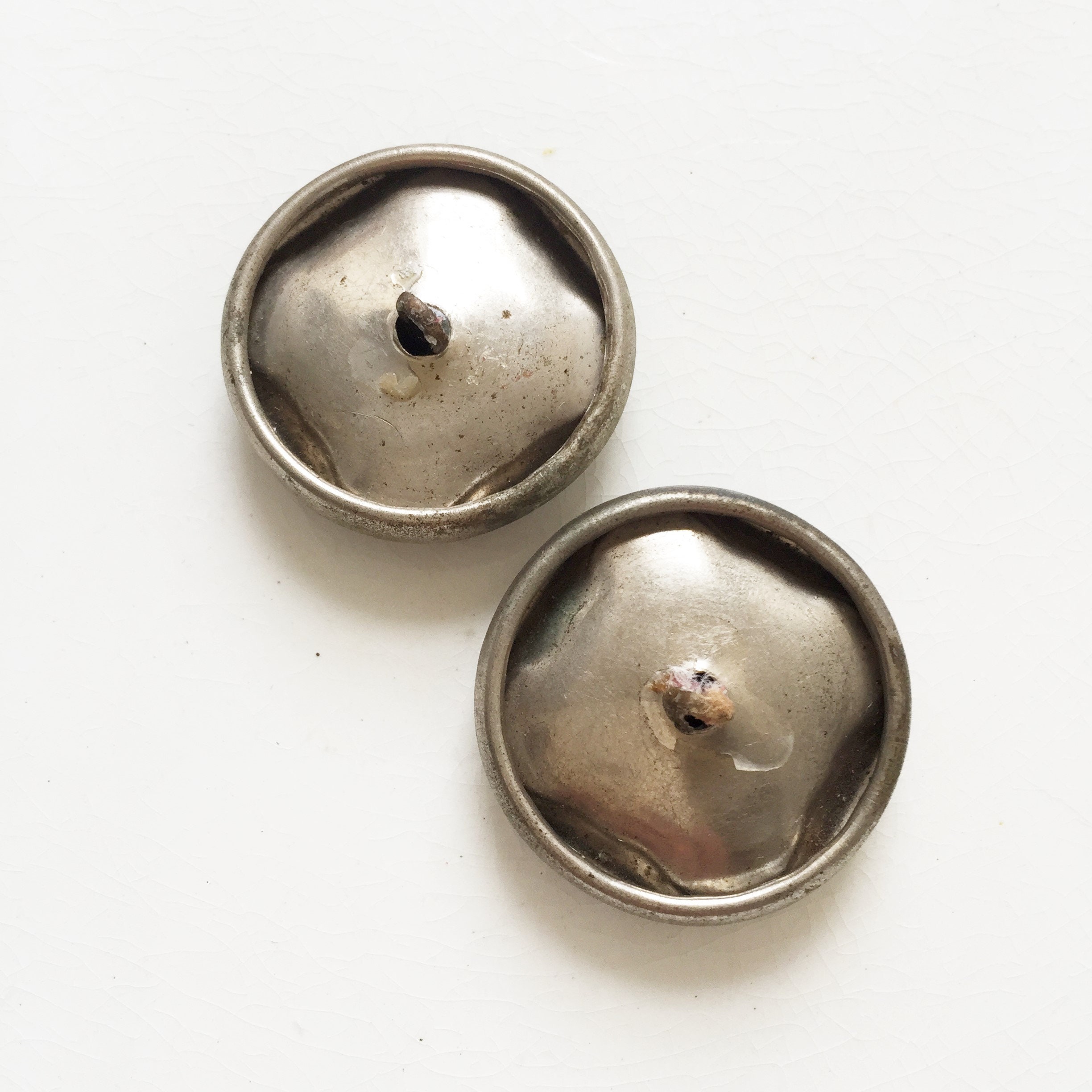 Antique shank buttons//vintage silver tone metal//shabby chic Etsy