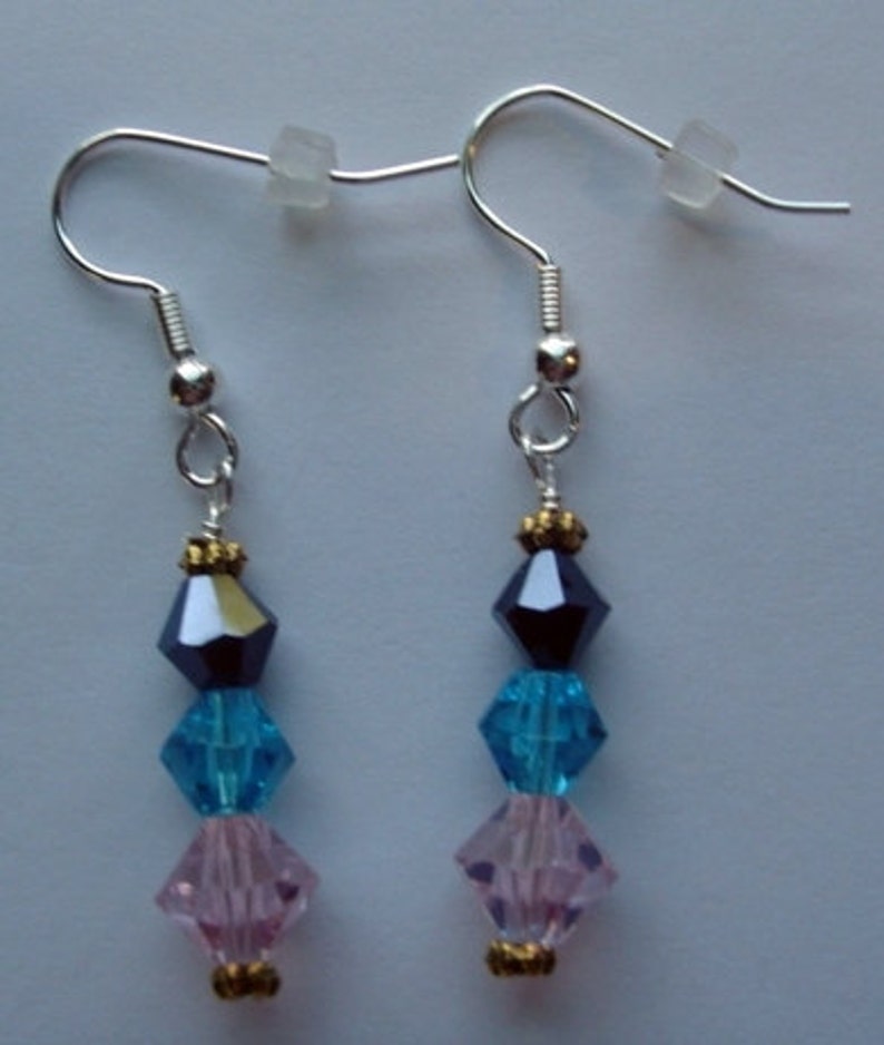 Glass beaded pierced earrings image 1