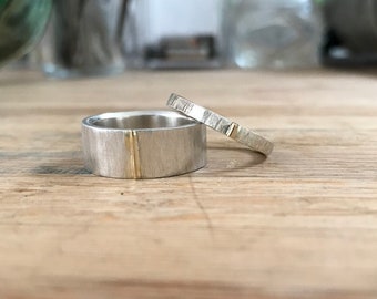 Line Connects Wedding Bands