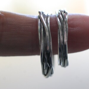 Fit to be tied wedding band set 2 rings in Sterling Silver image 4