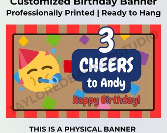 Custom Birthday Banner | Personalized Birthday Party Banner | Printed Vinyl Banner | Ready to Hang | Birthday Party Decoration