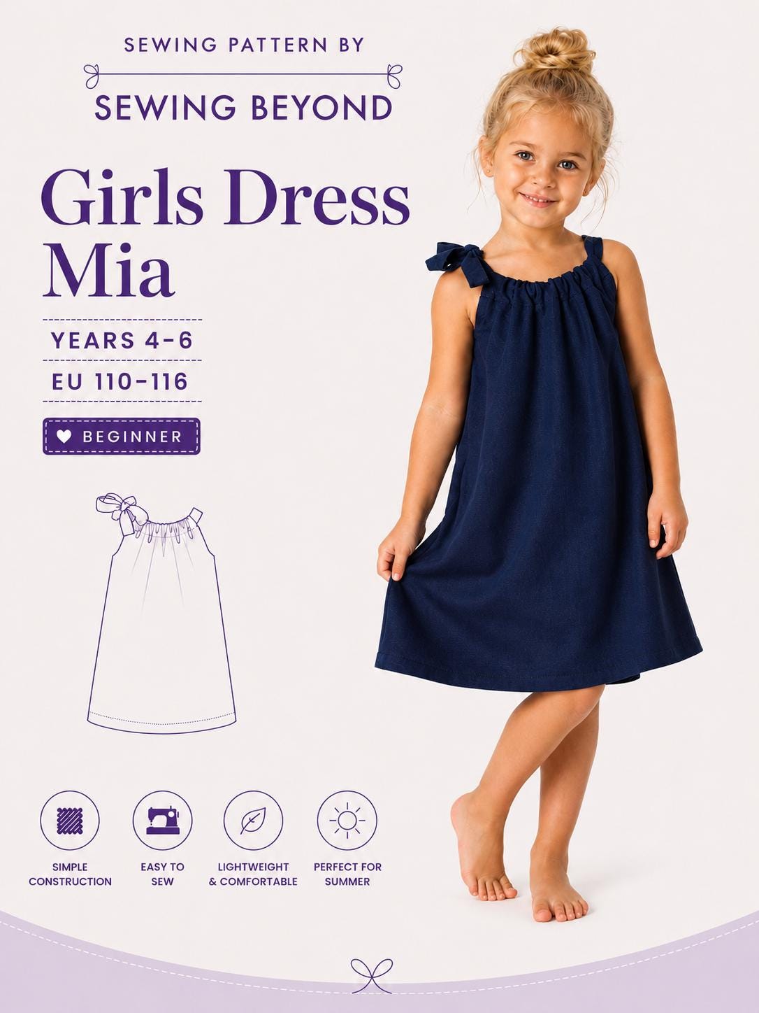 20 Kids' Dress Patterns for Sewing Moms Who Don't Have All Afternoon 9 Girls Dress Sewing Pattern PDF Easy Linen Summer Dress for Kids…