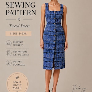 summer tweed midi dress Women's Tweed Dresses