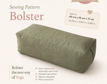 Patrón PDF Yoga Bolster | Cojín de Meditación Rectangular | Patrón de Costura para Cojín Yoga | Descarga Instantánea Almohada de embarazo