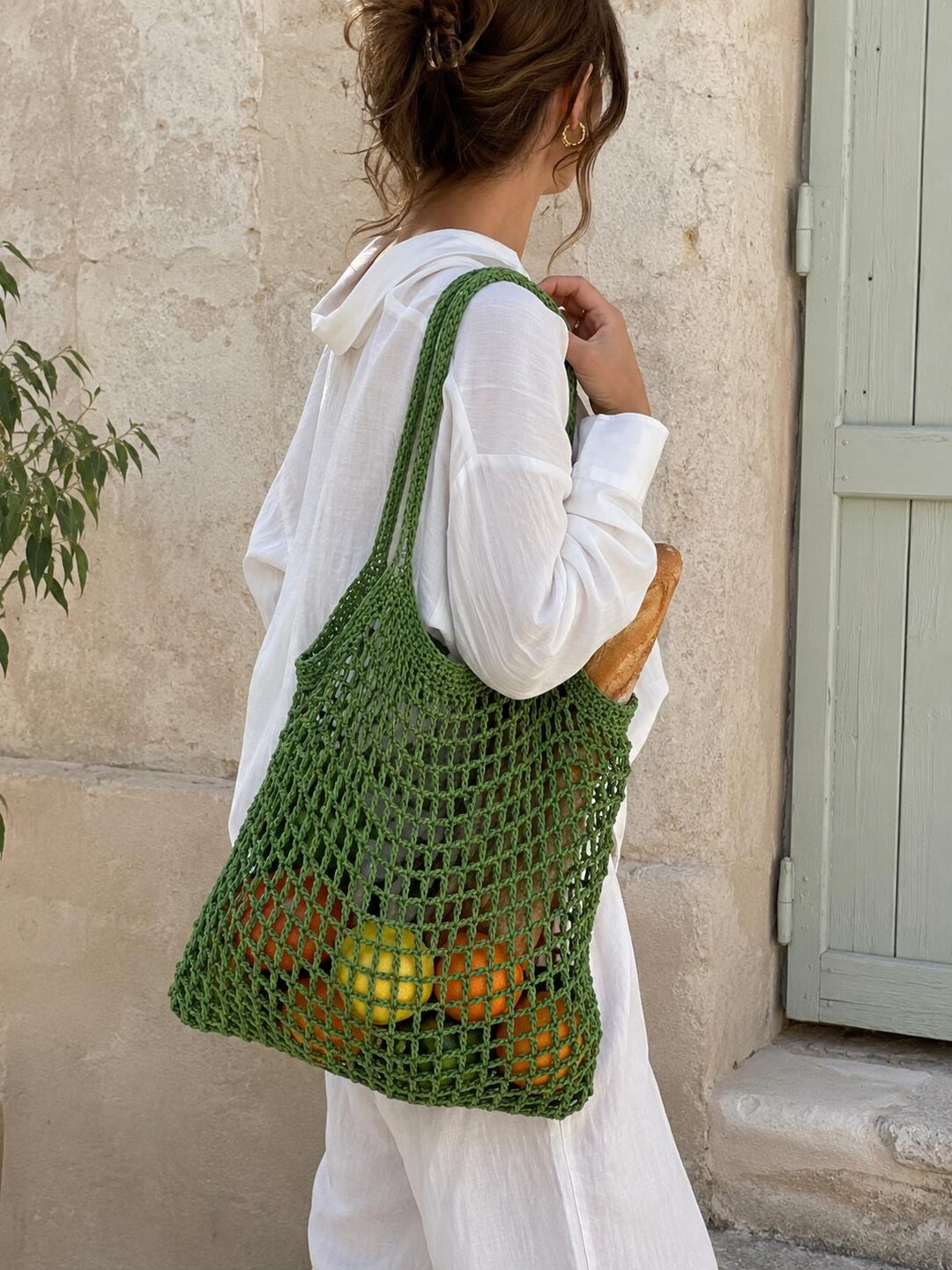 Crochet Shopping Net Pattern PDF Market Bag Crochet Pattern Mesh Tote ...
