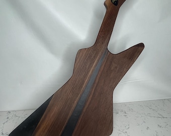 Guitar-Erie Board (Gibson Explorer Charcuterie Board  w/ Black Epoxy)