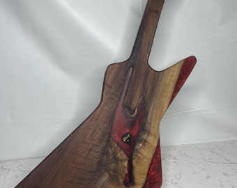 Guitar-Erie Board (Gibson Explorer Charcuterie Board  w/ Dragon Epoxy)