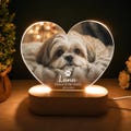 Personalized Pet Memorial Night Light, Custom Photo Heart Lamp, Pet Loss Gift