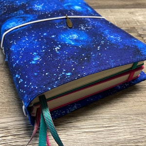 Refillable A5 Travelers Notebook Cover, Night Sky Fauxdori, Blue Galaxy Journal Cover, Fauxdori Planner Cover, B6 Travellers Notebook Cover