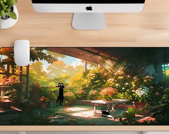 Cute Cat Desk Mat,Animal Desk Mat, Gaming Mouse Pad, Large Mousepad, Anime Desk Mat, Mat Desk Pad for Work Game Office Home XL