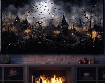Halloween Frame TV Art, Ghost TV Art, Halloween Ghost Decor, Spooky Halloween, Spooky Art for TV, Art Digital Download